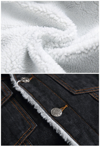 Chaqueta Vaquera Clásica para Hombre, Estilo Vintage, con Botones, 100% Algodón, Informal, para Invierno, Resistente al Viento, Transpirable y Duradera - Product Image 5