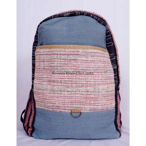 Mochila Artesanal Unisex de Tamaño Mediano, 100% Algodón, Estilo Vintage, Ligera, 20L, Correa de Hombro Arqueada, Cierre de Cremallera y Hebilla - Product Image 6