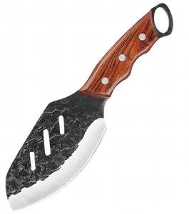 Cuchillo de Carnicero Mini Forjado a Mano en Acero al Carbono con Mango de Madera, Utensilio de Cocina - Product Image 4