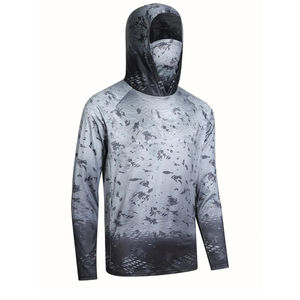 Hoodie avec masque intégré, chemise à capuche anti-UV, chemise à manches longues de protection solaire UPF50, vêtements de sport, hoodies pour la pêche à la mouche, service OEM - Product Image 6