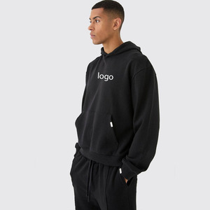 Wholesale Men's Stylish 100% Cotton French Terry Hoodies Custom Logo Heavy Oversized Pullover Embroidered Zipper Winter Sports - Product Image 1