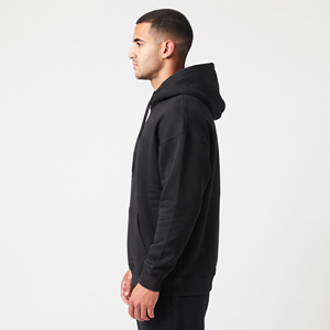 Sweat-shirt à capuche pour homme en coton de haute qualité, surdimensionné, décontracté, confortable, avec cordon de serrage, impression de logo personnalisée - Product Image 5