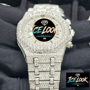 ICELOOK นาฬิกาข้อมือสตรีสแตนเลสสตีลสุดหรู 40 มม. หน้าปัดโครโนกราฟ ควอตซ์ คริสตัลแซฟไฟร์ อะนาล็อก รุ่นลิมิเต็ดอิดิชั่น สปอร์ต - Product Image 3