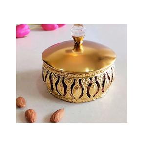 Hermosa tazón de metal para chocolate, fabricada con artesanía superior, ofrece una forma premium de servir dulces. - Product Image 4