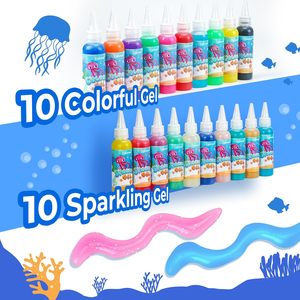 Kit de gel coloré Tremo, 20 gels, 5 moules, créez vos propres animaux aquatiques, jouets moelleux, loisirs créatifs amusants pour enfants - Product Image 3