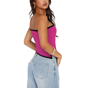 Top Corto sin Tirantes para Mujer, Elástico, con Logotipo y Color Personalizados, para Verano, Estilo Divertido y Moderno, OEM - Product Image 2