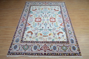 Alfombra Oushak anudada a mano de primera calidad Lana colorida ME _ HKCO1 - Product Image 2