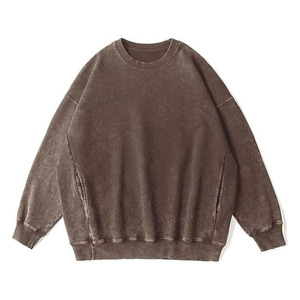 Sudaderas de algodón mezclado con lavado ácido de color personalizado para hombre, ropa de moda, tallas grandes, nuevo diseño, sudaderas con lavado ácido. - Product Image 1