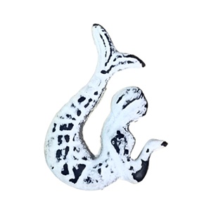 Tiradores de muebles de hierro fundido ColourWash de sirena blanca, mango versátil para armarios de cocina, armarios, dormitorio escolar, Baño - Product Image 1