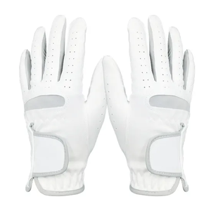Gants de golf pour hommes en gros, souples et respirants, en cuir de cabretta et peau de mouton, pour main gauche et droite, couleur noire - Product Image 3