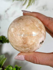 Esfera de Cristal Tallada de Alta Calidad, Color Durazno, para Feng Shui, Decoración del Hogar, Meditación, Gemas de Ágata, Empaque Premium - Product Image 4