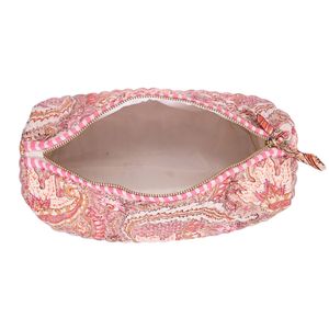 Sac bandoulière isotherme en coton imprimé à la main style anglais de Jaipur, avec fermeture éclair et motif floral - Product Image 3