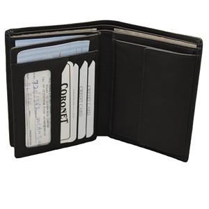 Cartera Trifold de Cuero Genuino para Hombre, Protección RFID, Estilo Minimalista, Negra, de Poliéster, con Bloqueo RFID, para Tarjetas de Viaje - Product Image 2