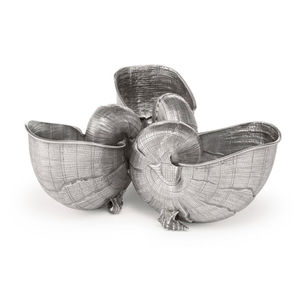 Tazón de Lujo para Servir Alimentos, Diseño de Concha de Perla Marina con Base de Estrella de Mar, Plateado Brillante, Excelente Calidad, para Hoteles - Product Image 3