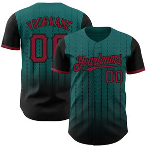 Maillot de baseball personnalisé uni à manches courtes, col en V, pull unisexe, uniforme de softball, 100% polyester sublimé 240g - Product Image 6