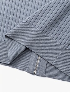 Men's Casual Mandarin Collar Zipper <b>Cardigan</b> <b>Sweater</b> Made Anti-pilling Modal Knit Fabric Breathable Quick Dry Regular Fit Slight - Product Image 6