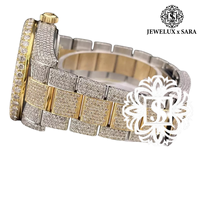 Montre Hip Hop Moissanite Diamant Givré pour Hommes – Montre-Bracelet de Luxe Tendance pour Rappeurs, Artistes, Influenceurs et Collectionneurs