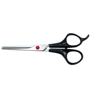 Tijeras de Entresacar Clásicas con Mango de Plástico Negro de 6 Pulgadas, Tijeras Profesionales para Peluquería con Cuchilla Dentada - Product Image 1