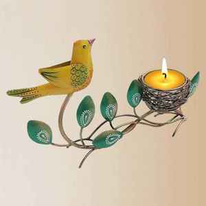 Decorative <b>Iron</b> Bird Nest Tealight Holder Handcrafted Cup for Diwali Artistic <b>Iron</b> Bird Nest Holder Decorative Accent Balcony - Product Image 1