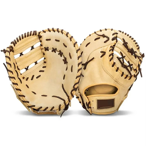 Right-Handed Leather <b>Baseball</b> <b>Gloves</b> Outfield Full Finger Hook And Loop Closure Non-Slip All Seasons <b>Baseball</b> Batting <b>Gloves</b> - Product Image 5