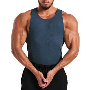 Camiseta sin Mangas de Algodón para Hombre, Personalizada al por Mayor, con Logotipo Bordado, Transpirable, de Secado Rápido, Estilo Urbano, para Fitness, Deportes, Gimnasio y Entrenamiento - Product Image 1