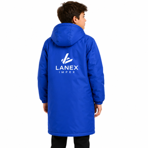 Custom Kids Waterproof Swim Parka Jacket with Hood Windproof Fleece Lined Long Changing Robe <b>Coat</b> for Swimming, Surfing & <b>Beach</b> - Product Image 4