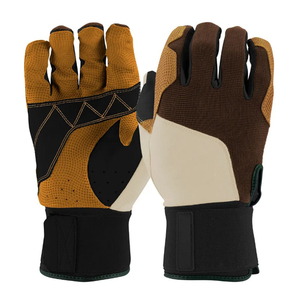Guantes de Bateo de Béisbol, Material de Cuero Duradero, Ligeros, Transpirables, Ajuste Cómodo para Práctica y Competencia - Product Image 1