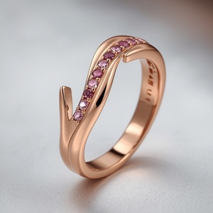 Sapphire <b>Ring</b> 18K Anillos de Compromiso Wedding Jewelry <b>Rings</b> Birthstones Fine Jewelry Double Ridge Dome Channel <b>Statement</b> <b>Ring</b> - Product Image 6