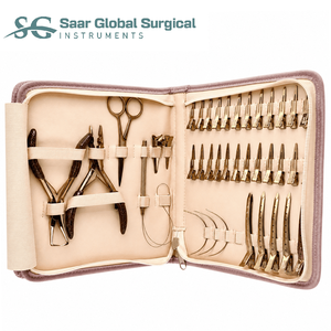 New Professional Stainless Steel <b>Hair</b> Extension Tools Kit Sustainable Pliers Tape Plier <b>Pad</b> Commercial Use Tools - Product Image 1
