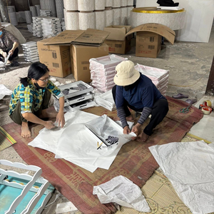 Ensemble de plateaux laqués en gros, plateaux de service personnalisés, OEM ODM, plateau alimentaire en bois de luxe du Vietnam - Product Image 5