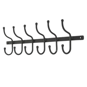 Wholesale Bulk Pack <b>Black</b> Metal Heavy Duty Double Wall <b>Hooks</b> Decorative Small Towel <b>Robe</b> Coat Key Hanging <b>Hooks</b> Hardware Set - Product Image 6