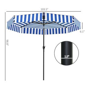 Ombrellone da Esterno Ventilato a 2 Livelli da 2,6 m con 8 Stecche, Protezione UPF 30+, Ombrellone da Tavolo Inclinabile da 2,6 m a 2 Livelli Ventilato - Product Image 5
