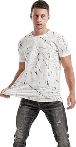 Nouveau T-shirt décontracté pour homme 100% coton col rond manches courtes de haute qualité uni surdimensionné pour l'été - Product Image 4
