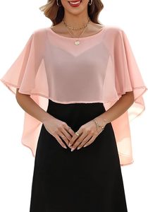 Chal de hombros fluido de gasa transparente negro para boda, capa nupcial de gasa, chal de gasa transparente negro para vestido de noche - Product Image 2