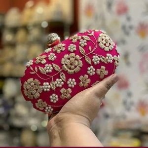 กระเป๋าคลัทช์งานปักเพชรคริสตัลประดับมุกสำหรับงานเลี้ยงงานแต่งงานทำมือสำหรับสุภาพสตรี - Product Image 5