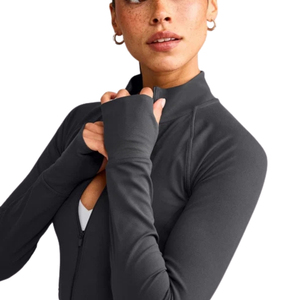 Chaqueta Deportiva Elástica y Suave para Mujer, Personalizable, con Cierre Completo, Ligera, para Entrenamiento y Running, Cómoda, Transpirable y Casual - Product Image 2