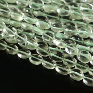 Proveedor mayorista de cuentas de amatista verde natural lisas y ovaladas, cuentas de amatista para la fabricación de joyería, mayorista indio al por mayor. - Product Image 1
