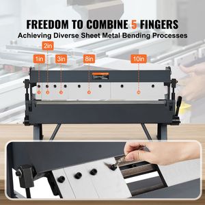 Piegatrice per Lamiera Portatile da 24 Pollici, Piegatrice per Metallo in Acciaio a Basso Tenore di Carbonio, 0-130 Gradi, 20 Gauge 14 Ga - Product Image 3