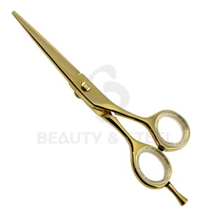 Ciseaux de coiffure professionnels en argent avec pivot de tension à bijou bleu et bord convexe tranchant pour la coiffure - Product Image 6
