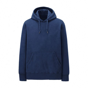 Sudadera con Capucha para Hombre, Color Sólido, Informal, de Punto, de Algodón y Felpa, para Otoño, con Bolsillos, Corte Regular - Product Image 6