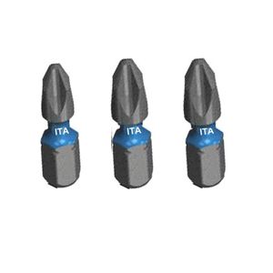 Fournisseur Taïwanais ITA Tools – Kit de Bits à Impact Industriels Phillips 25mmL avec Manchon Coloré, Personnalisable OEM, Matériau S2 Phosphaté - Product Image 1