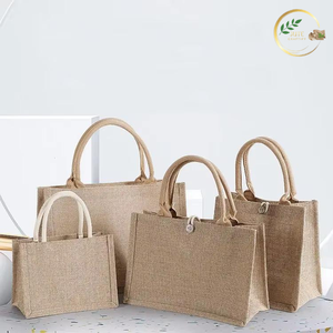 Sac messager élégant et écologique en jute avec fermeture à rabat et poche intérieure, sac bandoulière pour usage quotidien et activités de plein air - Product Image 2