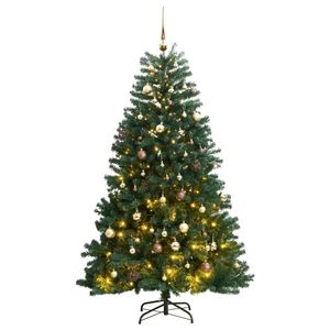 Albero di natale artificiale incernierato con 300 e palla Set 94.5 \ "decorazioni Festive - Product Image 1