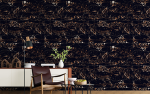 Próximamente en el mercado: Azulejos de porcelana dorada para pared interior, 600x600 mm, con textura de flores y plantas, brillantes, antibacterianos y resistentes a los ácidos. - Product Image 6