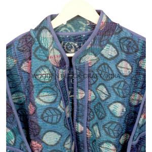 เสื้อแจ็คเก็ตคันธาผ้าฝ้ายคุณภาพสูง 100% เย็บมือ สำหรับฤดูหนาว แฟชั่นสำหรับผู้หญิง ความยาวปกติ ระบายอากาศได้ดี เป็นมิตรกับสิ่งแวดล้อม - Product Image 6