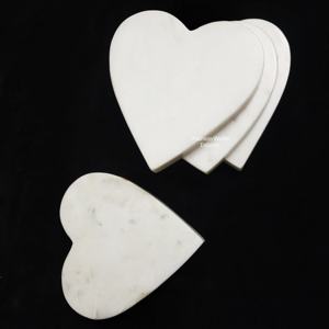 Sous-verres de luxe en forme de cœur, épaisseur 5 mm, avec motifs complexes pour la maison, la cuisine, le bureau - Faits à la main, durables, écologiques - Product Image 1