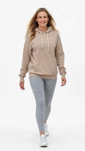 <b>Women's</b> Regular Fit Solid Breathable Casual Long Sleeve Hip Length Modal Zip-Through Hoodie - Product Image 2
