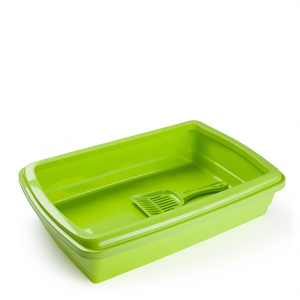 Lettiera per gatti in plastica di grandi dimensioni con paletta inclusa per gatti da interno - Product Image 2