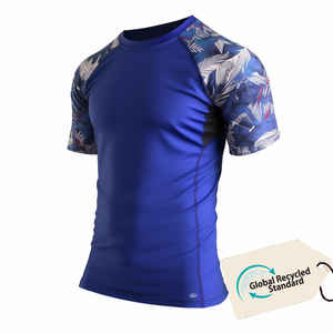 เสื้อยืดพิมพ์ลายโลโก้ตามสั่ง ขายส่ง เสื้อฟิตเนส ยิวยิตสู เสื้อว่ายน้ำ แขนสั้น สำหรับผู้ชาย MMA Bjj Rashguard Rash Shirts Rash Vest - Product Image 4