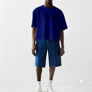 Camiseta Extra Grande de Primera Calidad para Hombre, 100% Algodón, con Logotipo Personalizado Serigrafiado, Color Azul Marino, de Secado Rápido y Cuello Redondo - Product Image 1